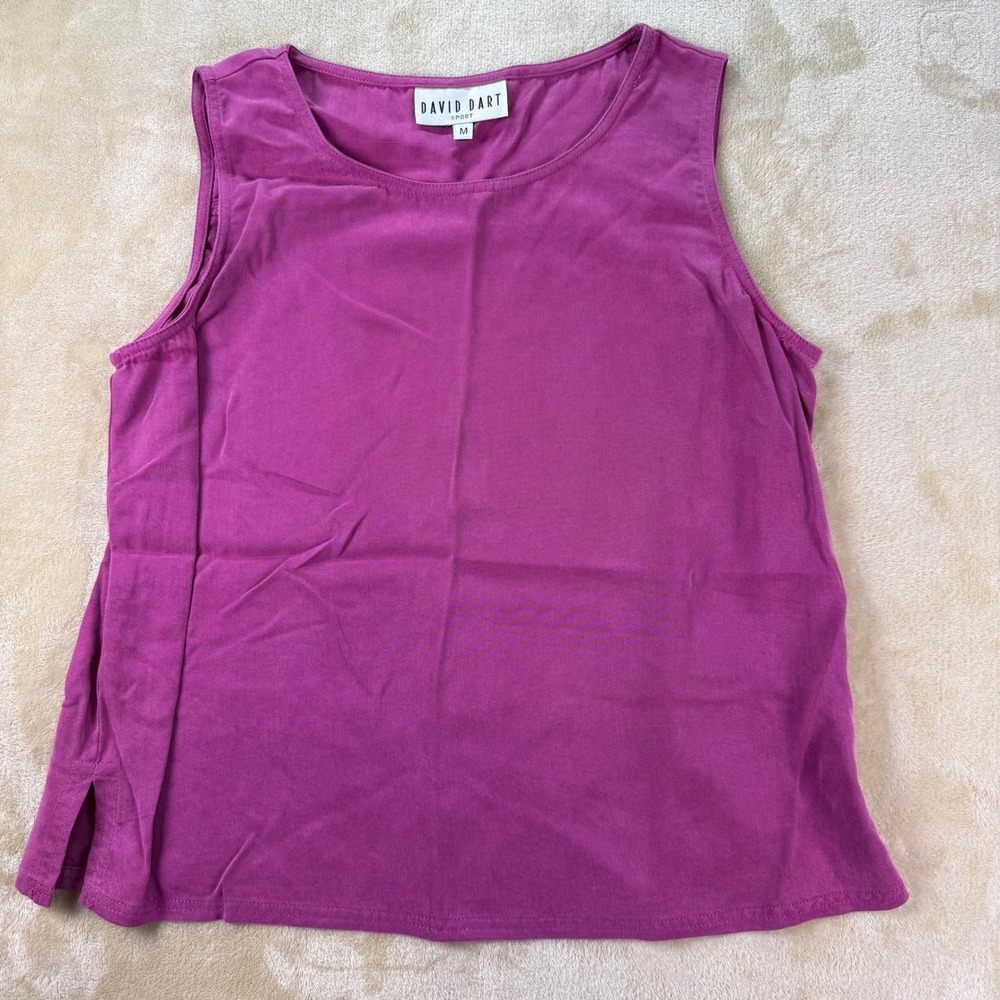 VTG David Dart Sport Matching Set Tank Top Slit Skirt‎ Purple Women's Medium